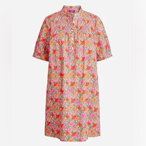 J.Crew Short-sleeve mini shirtdress in Liberty® Meadow Song fabric